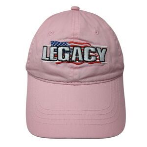 Legacy American Flag Strapback Hat Pink One Size Adjustable Headliner